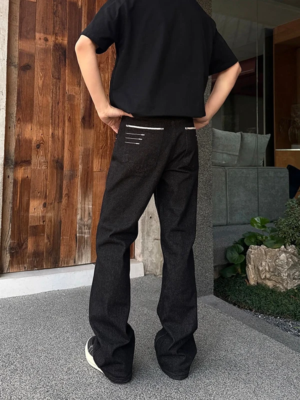 Cleanfit American High Street Skinny Flare Denim Jeans Retro Trendy Brand Wear-resistant Spring Youth Straight Leg Jeans