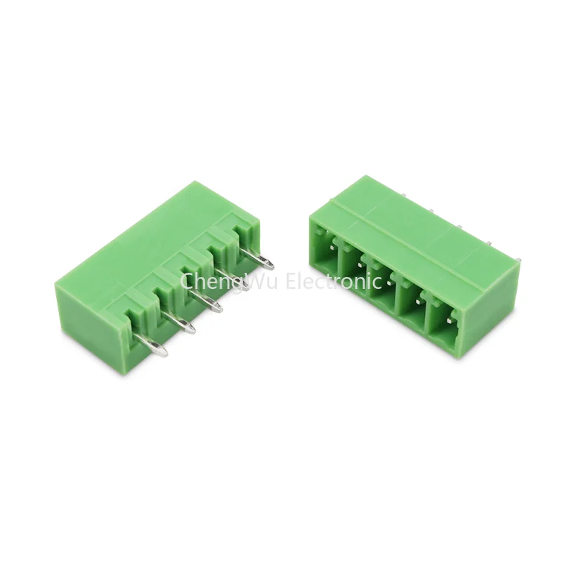 5pcs 15EDG 3.5mm/3.81mm 2/3/4/5/6/7/8/9/10Pin KF2EDG PCB Screw Terminal Block Straight Needle Right Angle Pin Header Socket