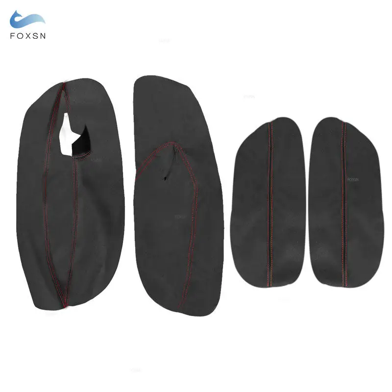 only 3 Doors Armrest Cover For VW Golf 4 MK4 Bora Jetta 1998-2005 Car Interior Door Panel Suede Leather Protective Cover Trim