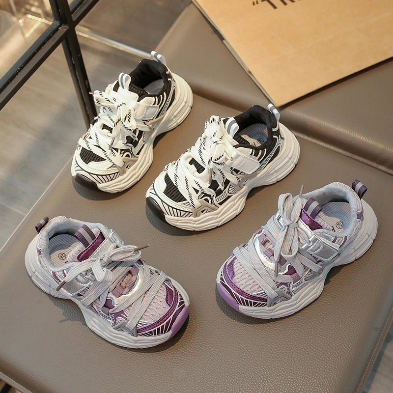 

Spring Autumn Children Chunky Sneakers Non-slip Kids Versatile Girls Causal Basketball Shoes Breathable Boys School Sports Shoes