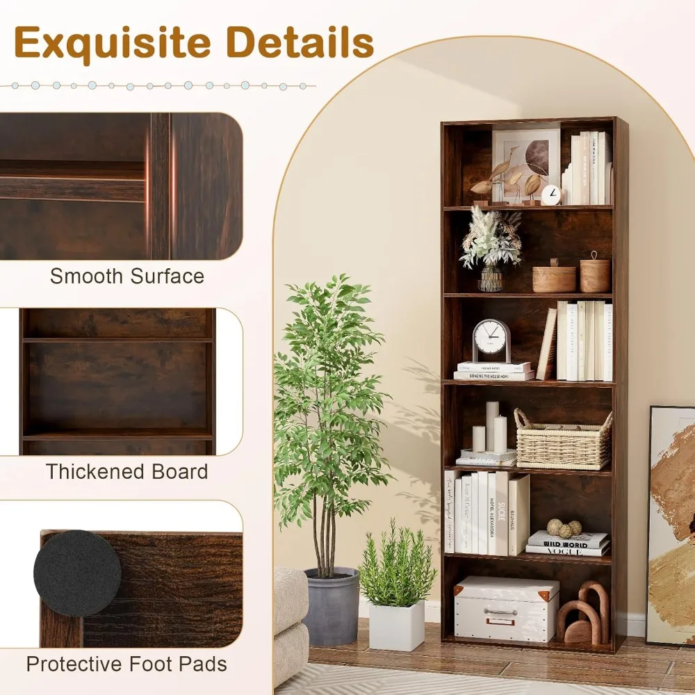 Ensemble d'étagères autoportantes à 70 niveaux, hauteurs, étagères ouvertes, anti-basculement, solution de rangement pour affichage au sol