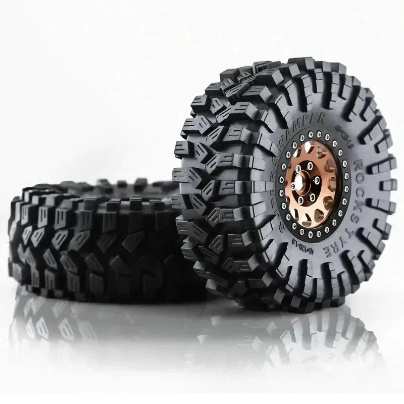 4 Stück 1,9 Zoll Metall-Beadlock-Räder und Reifen (120 mm) – für TRX4, Axial SCX10 II/III, RC4WD D90, MST – 1/10 RC Crawler Upgrade