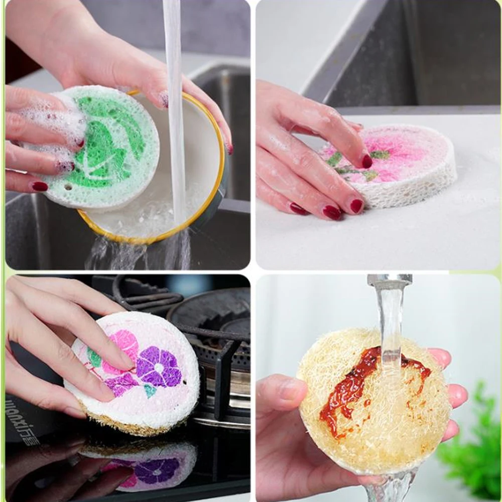 Home Cleaning Sponges Scouring Pads Kitchen Melamine Dishwashing Sponge Wood Pulp Cotton Washing Tool Kitchen Accessories