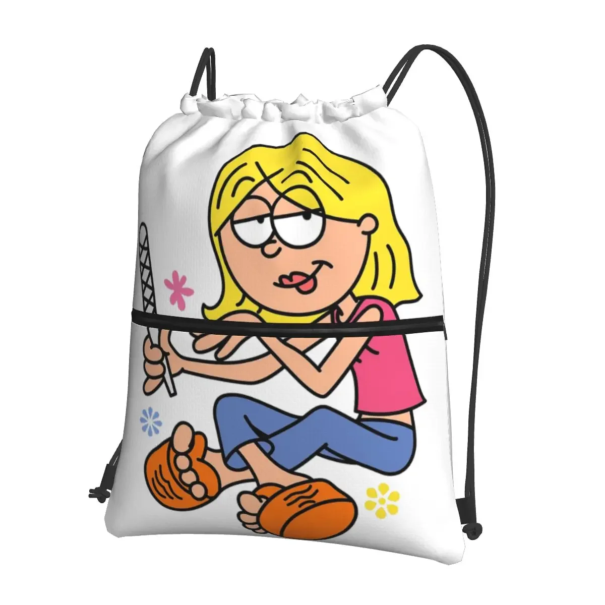 Lizzie Mcguire Portable Backpacks Drawstring Bag Multi-function Drawstring Bundle Pocket Shoes Bags For Travel Sport Man Woman