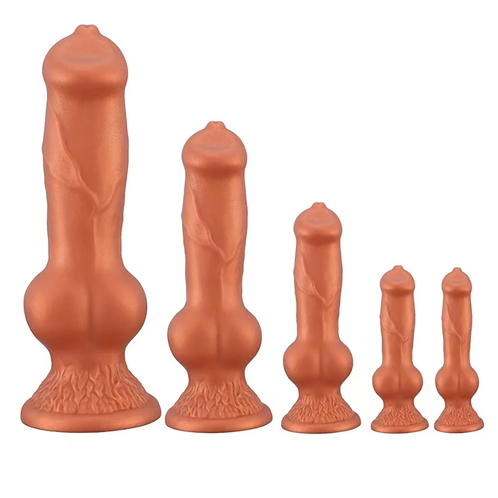 Dog Dildo Soft Penis Anal Plug Silicone Big Butt Plug Anus Expansion Prostate Massager Vagina Stimulator Adult Sextoy For Woman