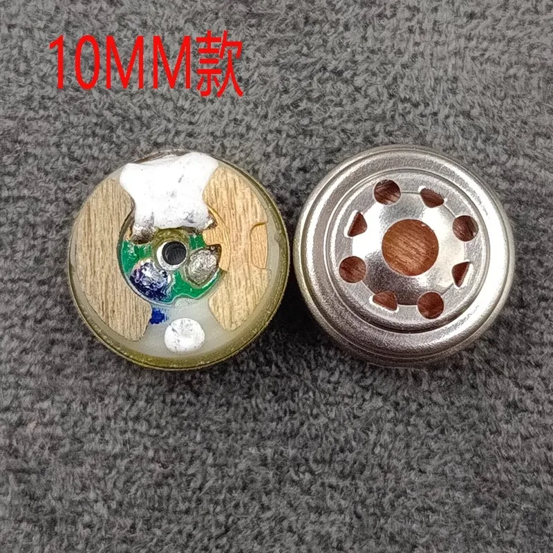 10mm 10.6mm wooden composite diaphragm headphone speaker 2pcs