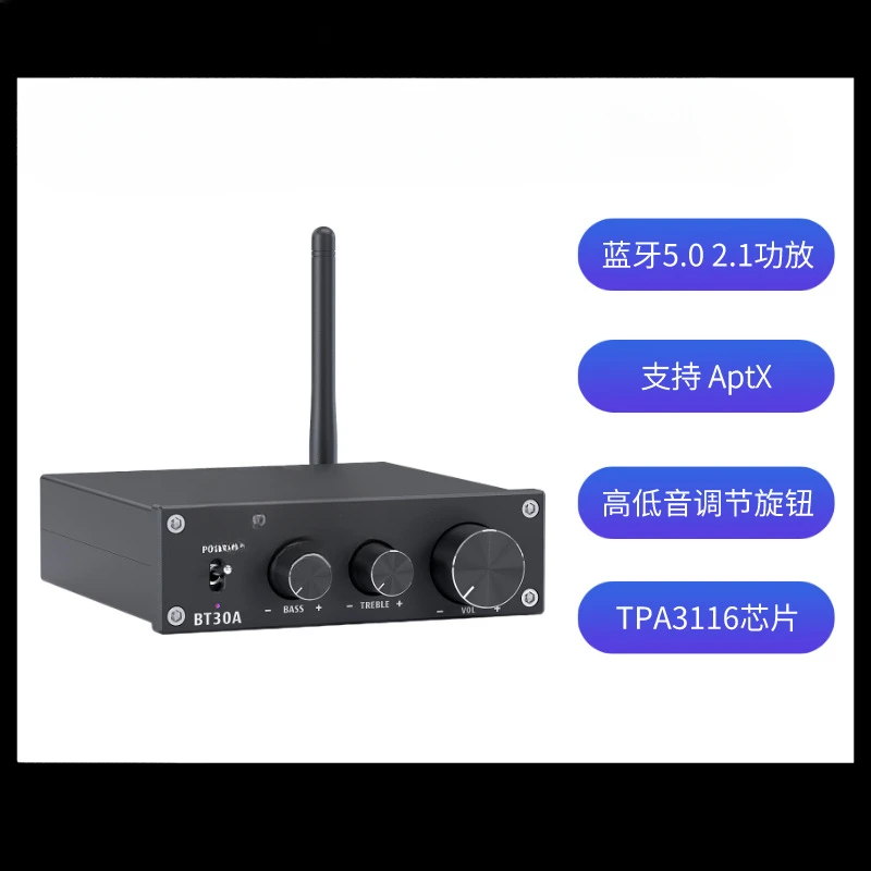 

Bt30a Bluetooth Digital Amplifier 2.1 Channel Stereo Audio Amplifier with High Bass