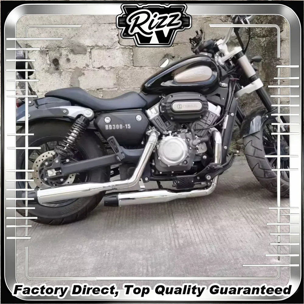 FOR Classic Retro Cruiser Motorcycle Exhaust System Adjustable Muffler Core Original Chassis Matching Benda Chinchilla300 BD300