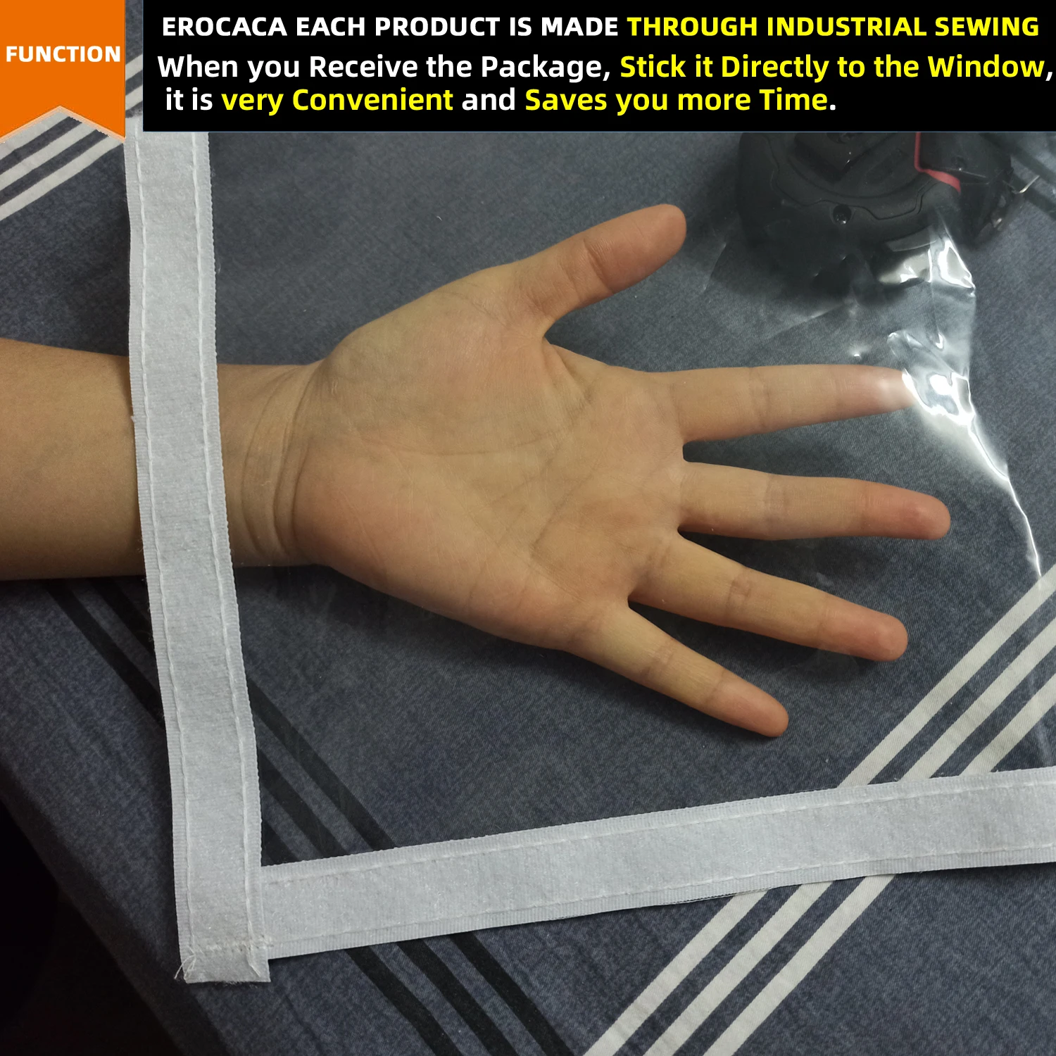 EROCACA Window Insulation Film Winter Indoor Windproof Warm Self-Adhesive For Energy Saving Clear Soft Glass Shrink Heat Film