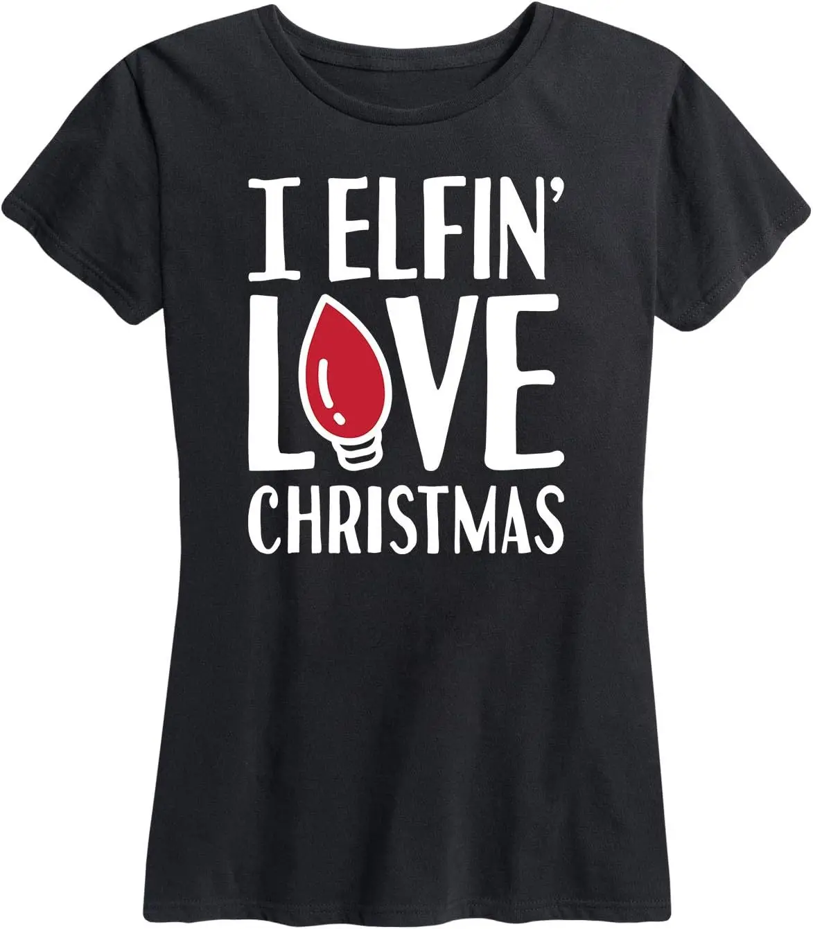 Instant Message - I Elfin Love Christmas - Women's Short Sleeve Graphic T-Shirt