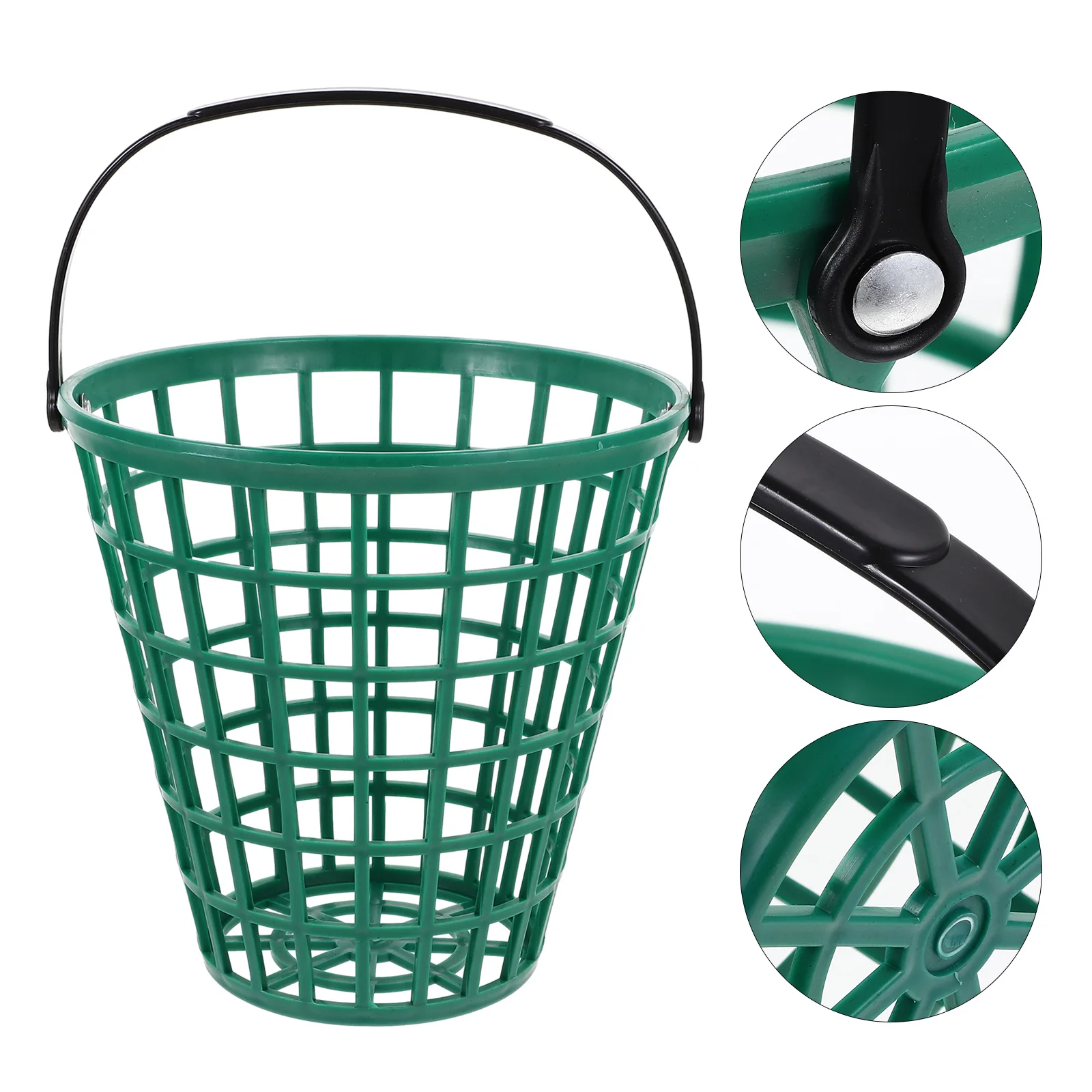 75 قطعة سلة كرة الغولف الأخضر دائم في الهواء الطلق الكرة تحمل دلو تكويم المدى دلاء مقبض قابل للطي الاستخدام الثقيل اللياقة البدنية