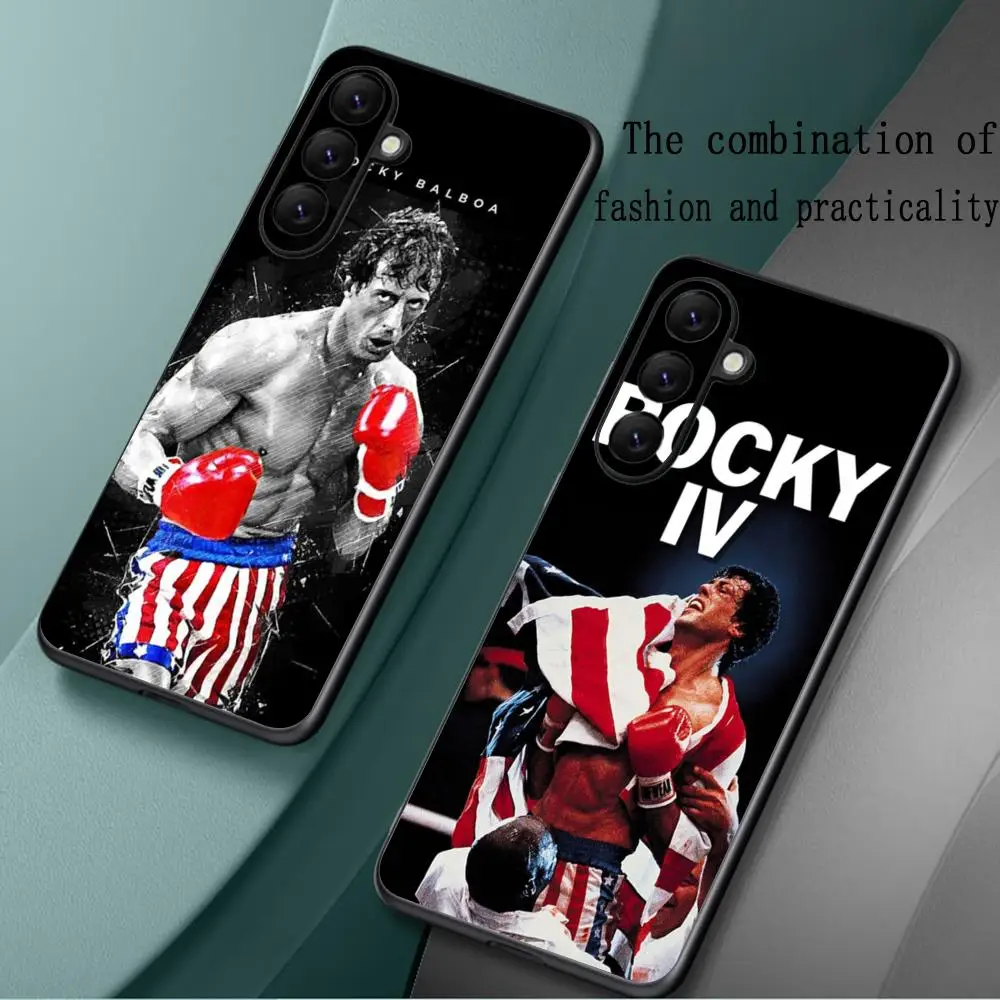 Rocky Saga cool design ins Phone Case For Samsung Galaxy S25 S24 S23 S22 S21 S20 Plus Ultra Note20 Soft Black