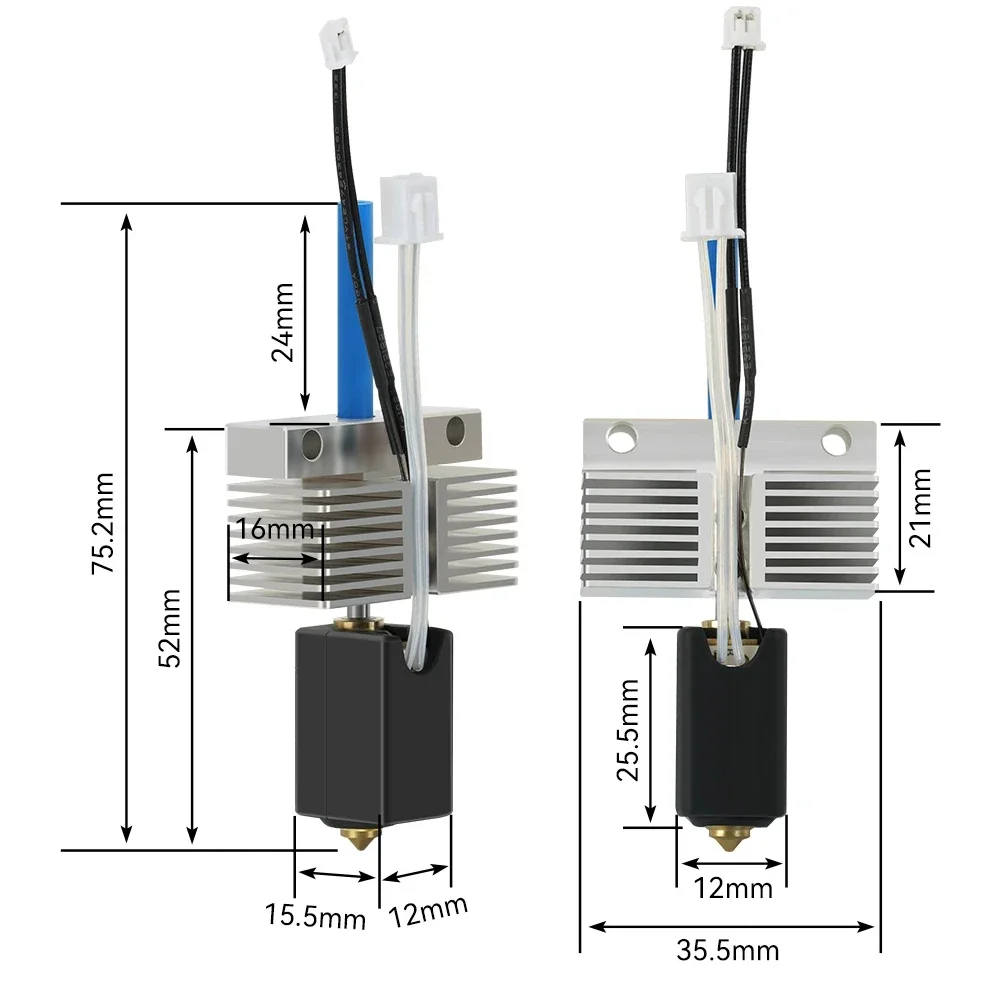 Kit Hotend per stampante 3D Neptune 4 PLUS/4 MAX assemblare completamente Hotend interamente in metallo con accessori per stampanti 3D con ugello