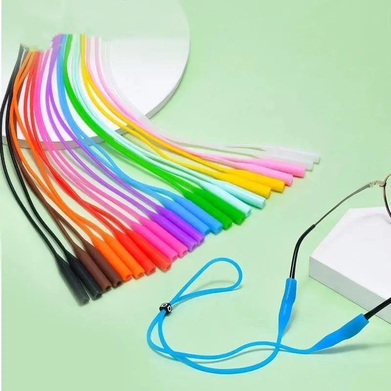 Adjustable Silicone Children Sunglasses Band Anti-Lost Glasses Chain Elastic Eyeglasses Strap for Kids Outdoor Sports