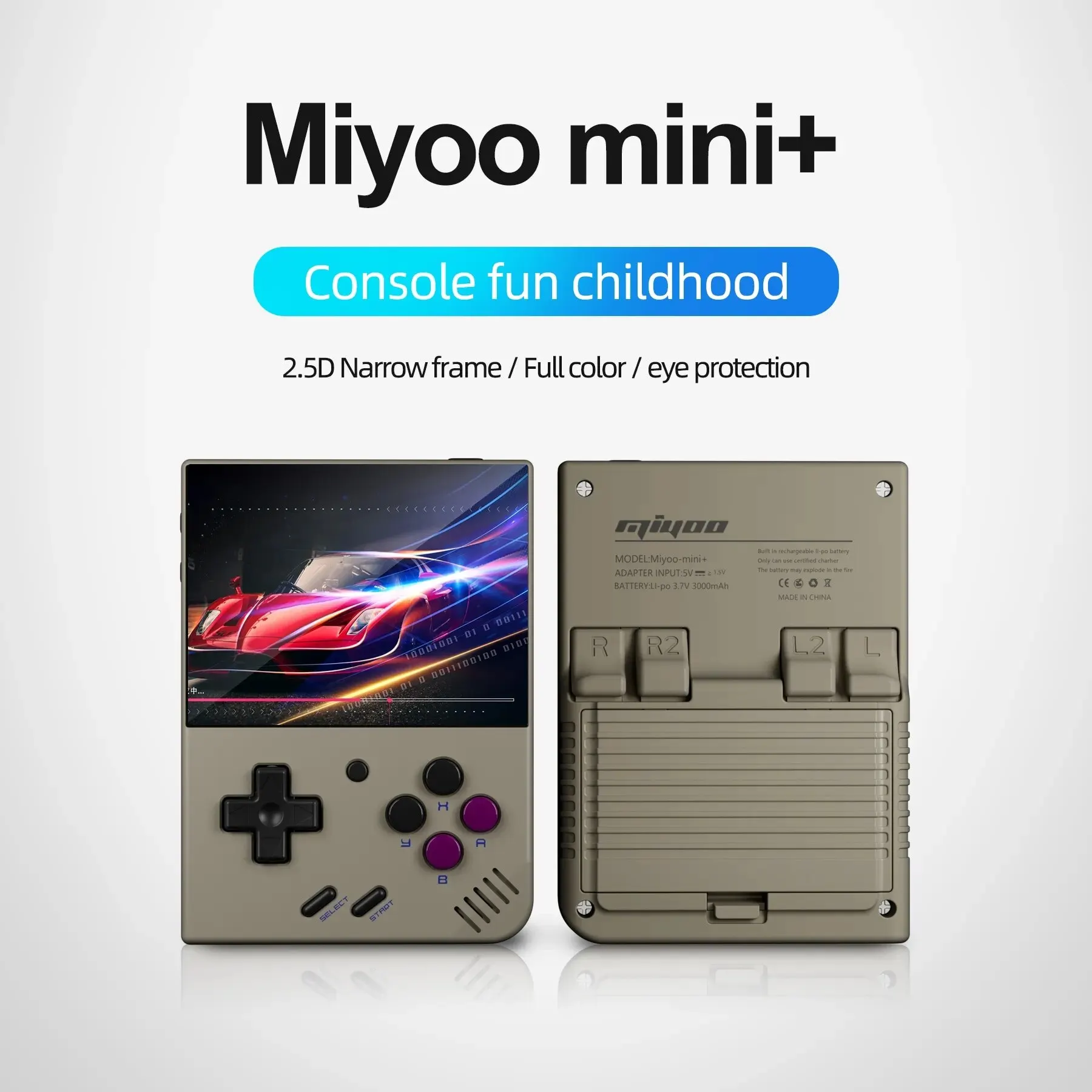 MIYOO-Mini Plus Portátil Retro Handheld Game Console, V2 Mini Tela IPS, Console de Videogame Clássico, Sistema Linux, Presente das Crianças