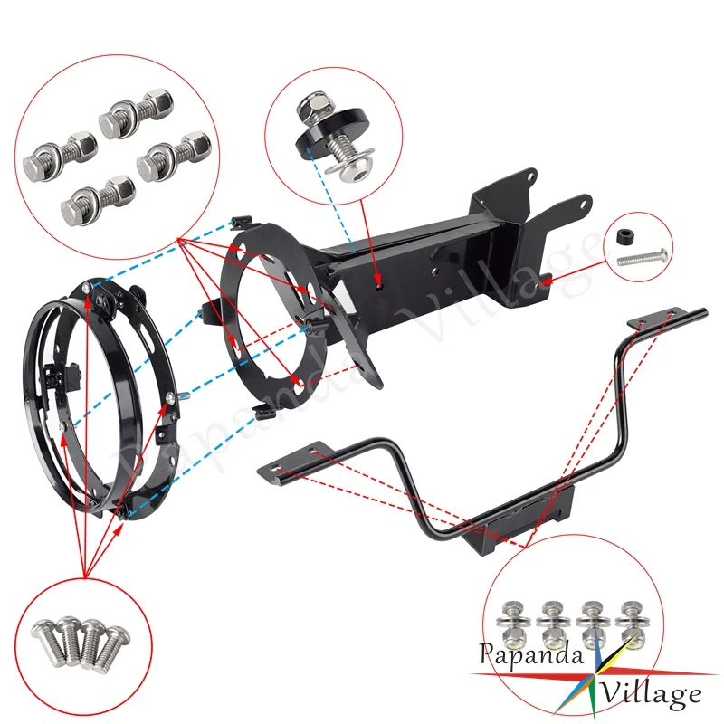 For Harley Softail Low Rider S FXLRS ST FXLRST FXLR 2018-2023 Motorcycle Headlight Front Upper Fairing Cowl Mount And Bracket