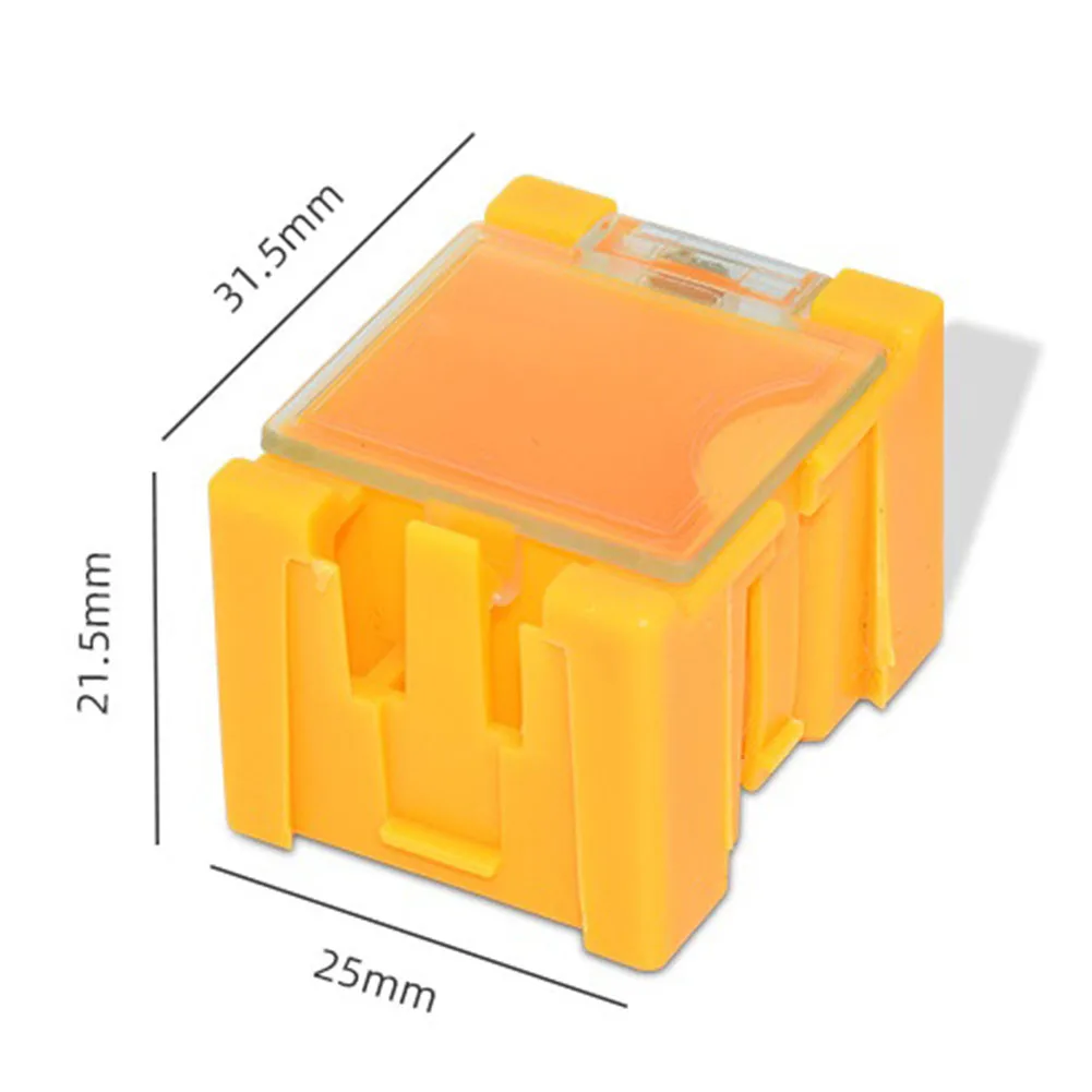 Scatole portaoggetti da 10 pezzi plastica IPS per condensatori a forma di Chip resistori viti piccole dadi rondelle di bloccaggio componente elettronico