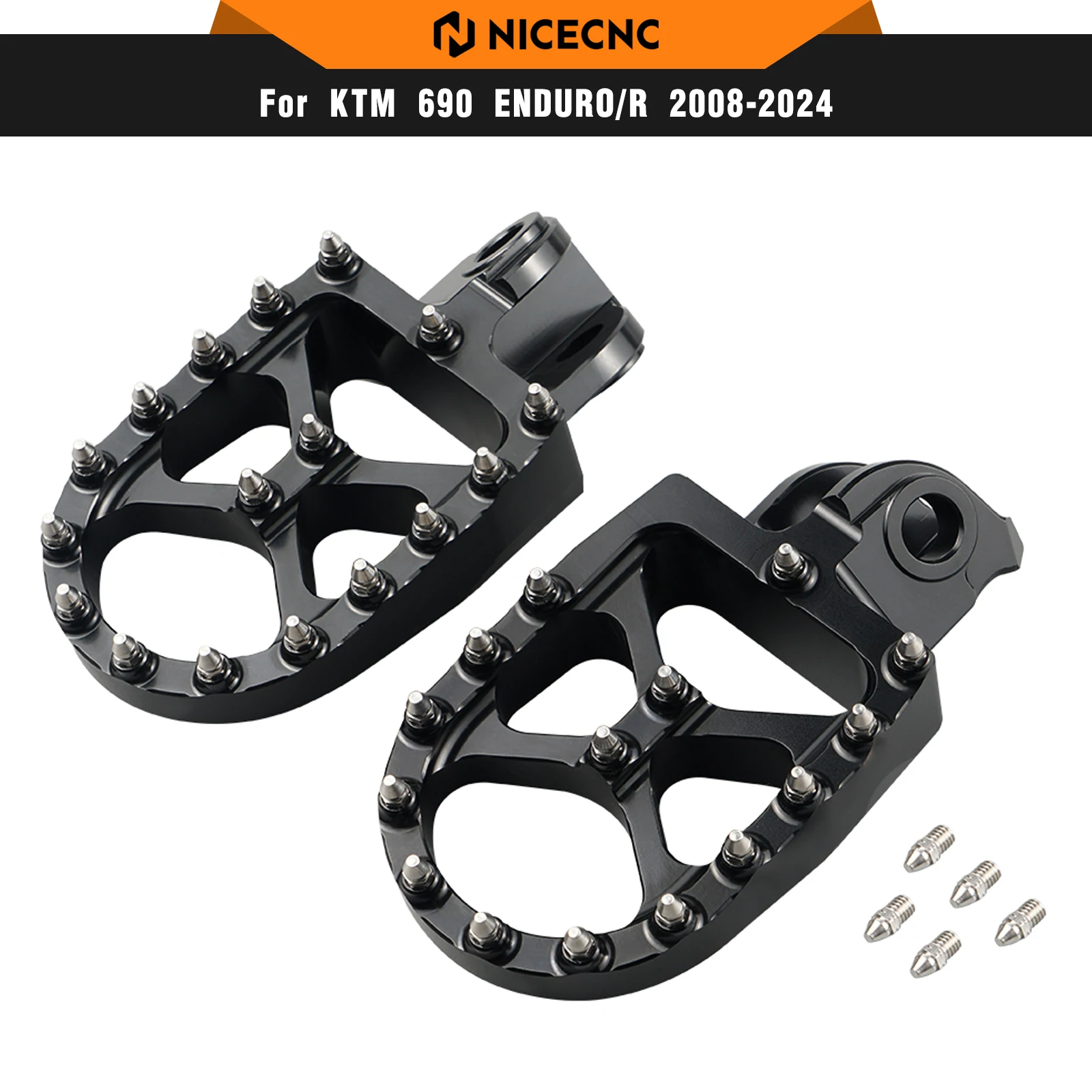 

Footrest Footpegs Foot Pegs Rests Pedal For KTM 690 Enduro R SMC R 2008-2024 950 990 1090 1190 1290 Adventure/R/S/T 2013-2024