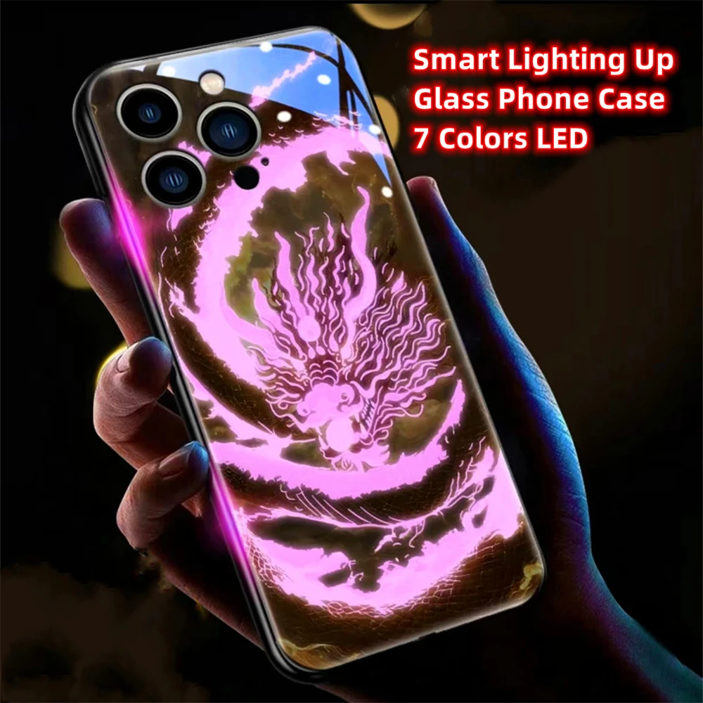 Drachenkopf-Sprachsensor-LED-Leuchthülle für Samsung S26 S25 S24 S23 S22 S21 S20 FE Plus Ultra – Detail 29