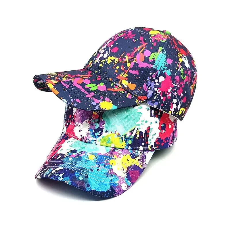 LDSLYJR Four Seasons Polyester Graffiti Print Casquette Baseball Cap Adjustable Outdoor Snapback Hats for Men and Women 238