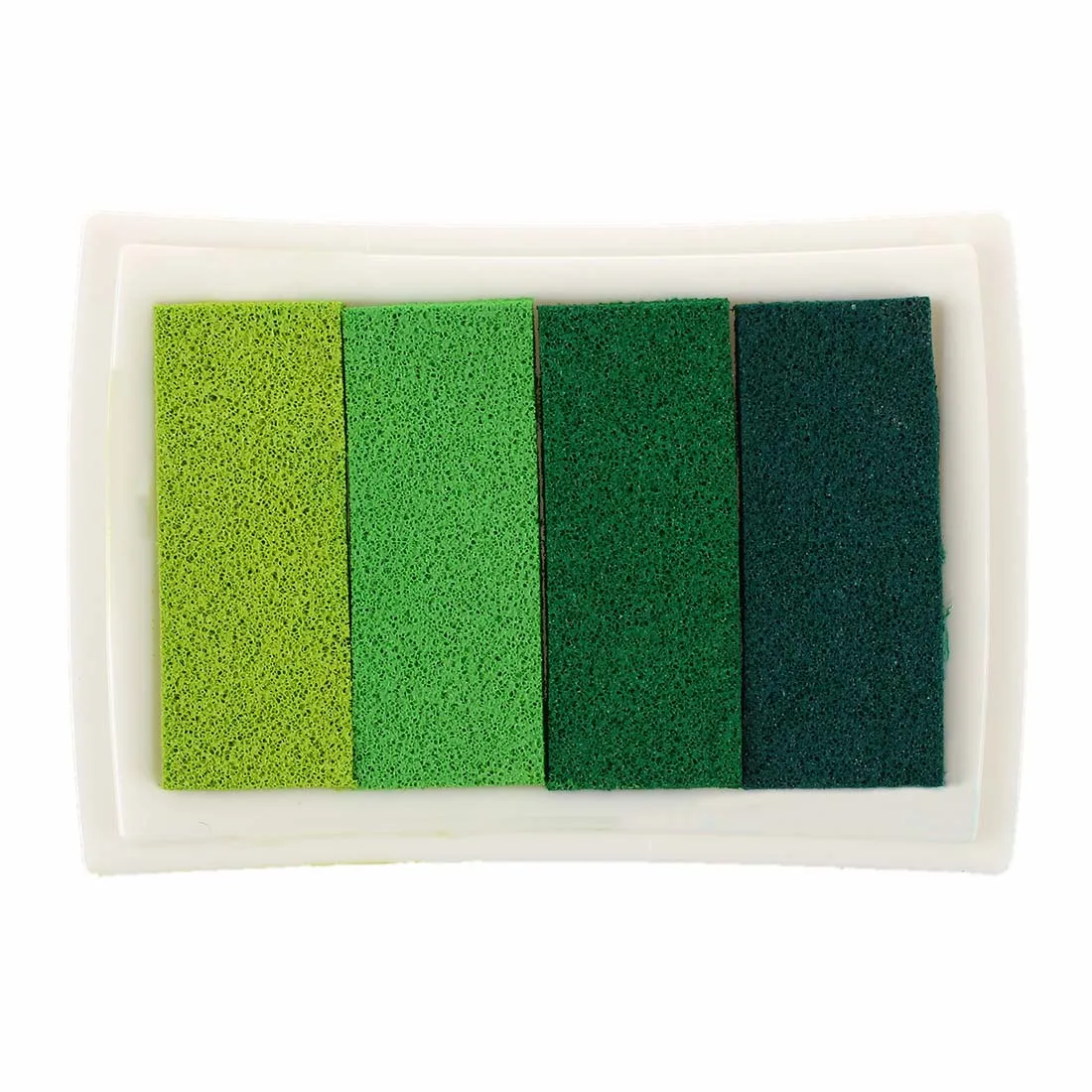 Inkpad Craft Multi Gradient Green 4 x Colors Ink Stamp Pad Oil Based SQ