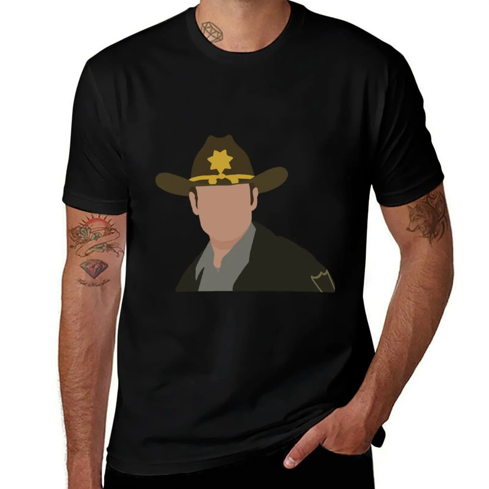 Rick Grimes T-Shirt Stylish Graphic Short Sleeve Top