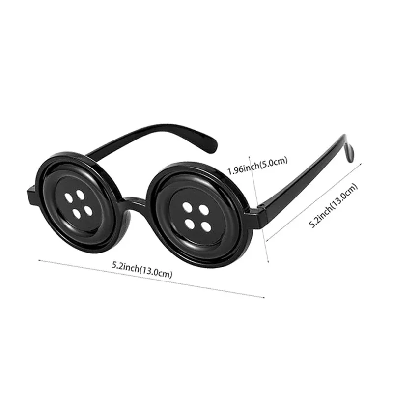 2024 Anime Caroline Cosplay Brille Unisex Terror Knopf Brillen Halloween Karneval Kostüm Zubehör Requisite