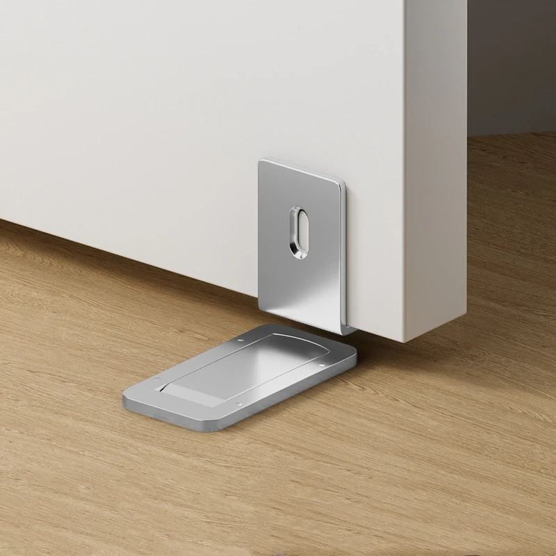 Butoir de porte magnétique Invisible en alliage d'aluminium, auto-adhésif Anti-collision, bouchon de