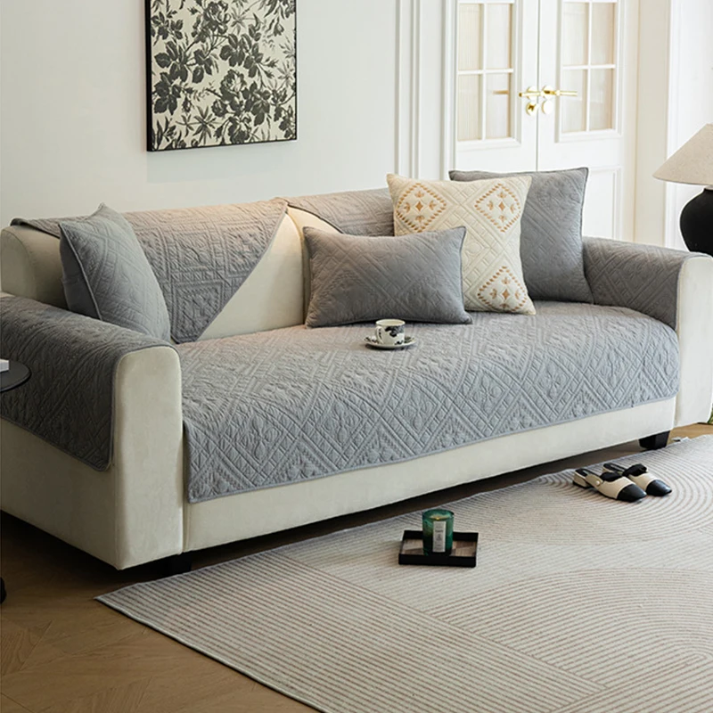 Non-slip Sofa Cover Cloth Towel Cotton Sofa Cushion Living Room Couch Cover Four Seasons Universal Furniture Protector Slipcover
