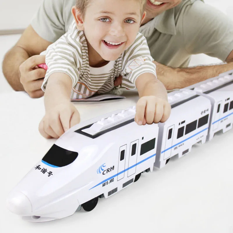 

New Harmony Railcar Simulation High-speed Railway Train Toys for Boys Electric Sound Light Train EMU Model Puzzle Child Car Toy