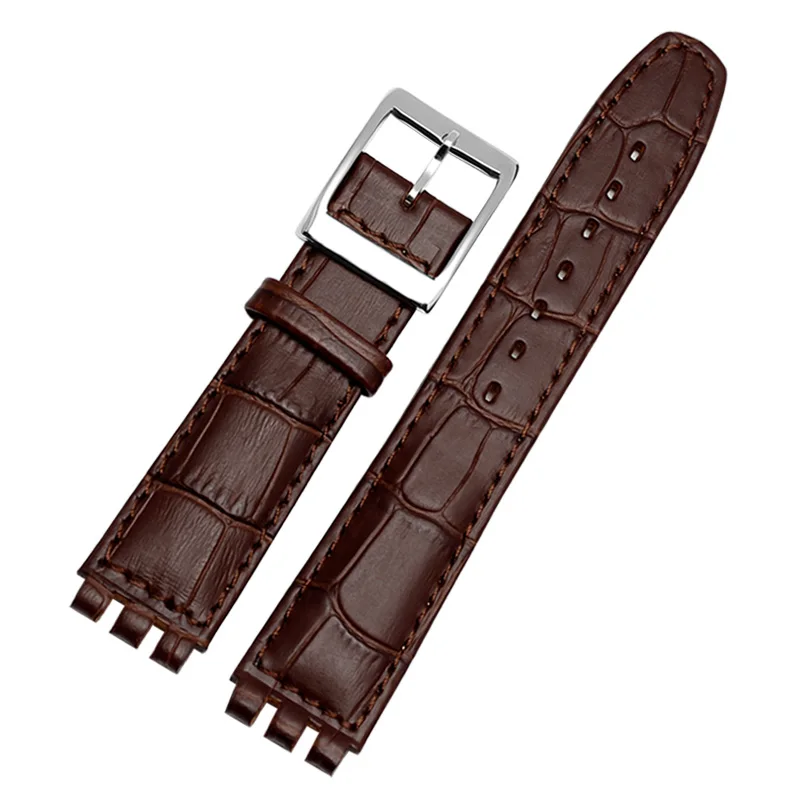 Leather watch strap for Swatch YCS YAS YGS IRONY YRS watch belt 17mm 19mm watchband men women couples Pin Buckle Bracelet band