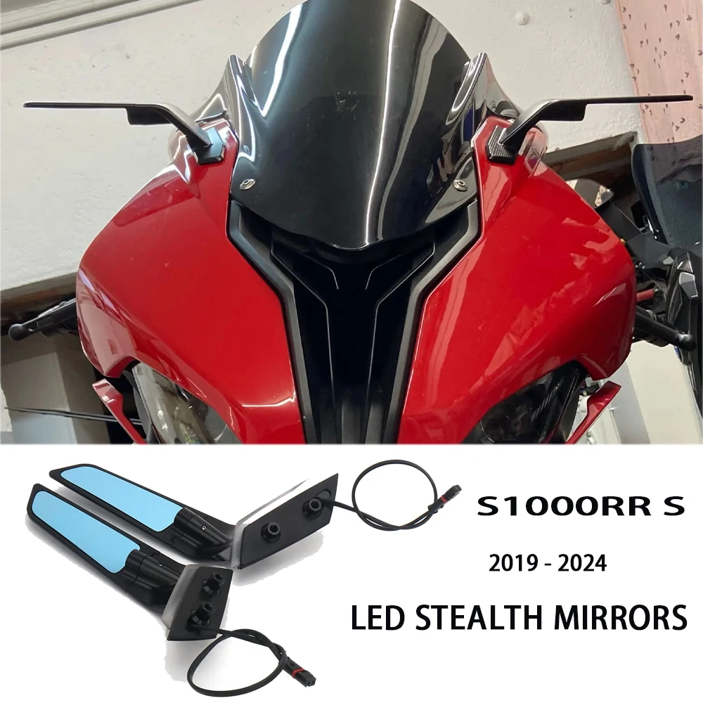 

for BMW S1000RR S 1000 RR Accessories S 1000RR S1000RR Parts 2019 - 2024 Stealth Mirrors With LED Turn Signal Indicator ﻿