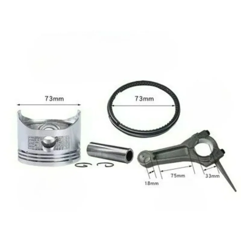 Engine Piston kit and Connecting rod for Generator pump kolben 152F 154F 168F 170F 173F 177F 188F 190F 192F 182F Conrod view 5