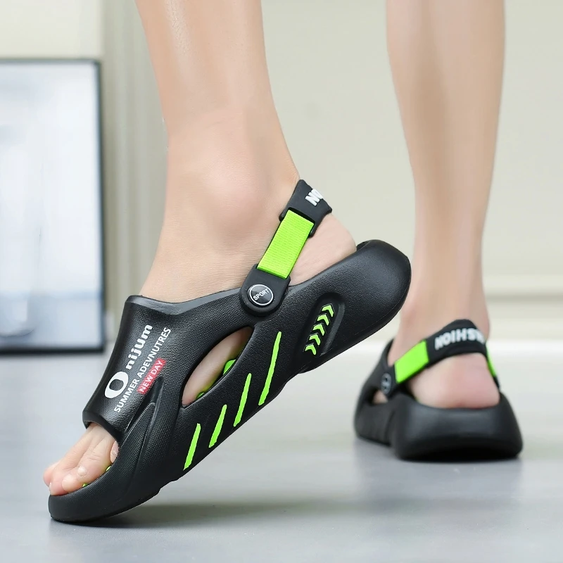 Mode Neue Männer Hausschuhe Indoor Outdoor Strand Sandalen Casual Schuhe Komfortable Massage Sohle Rutschen männer Sandalen Große Größe 46 47 – Detail 11