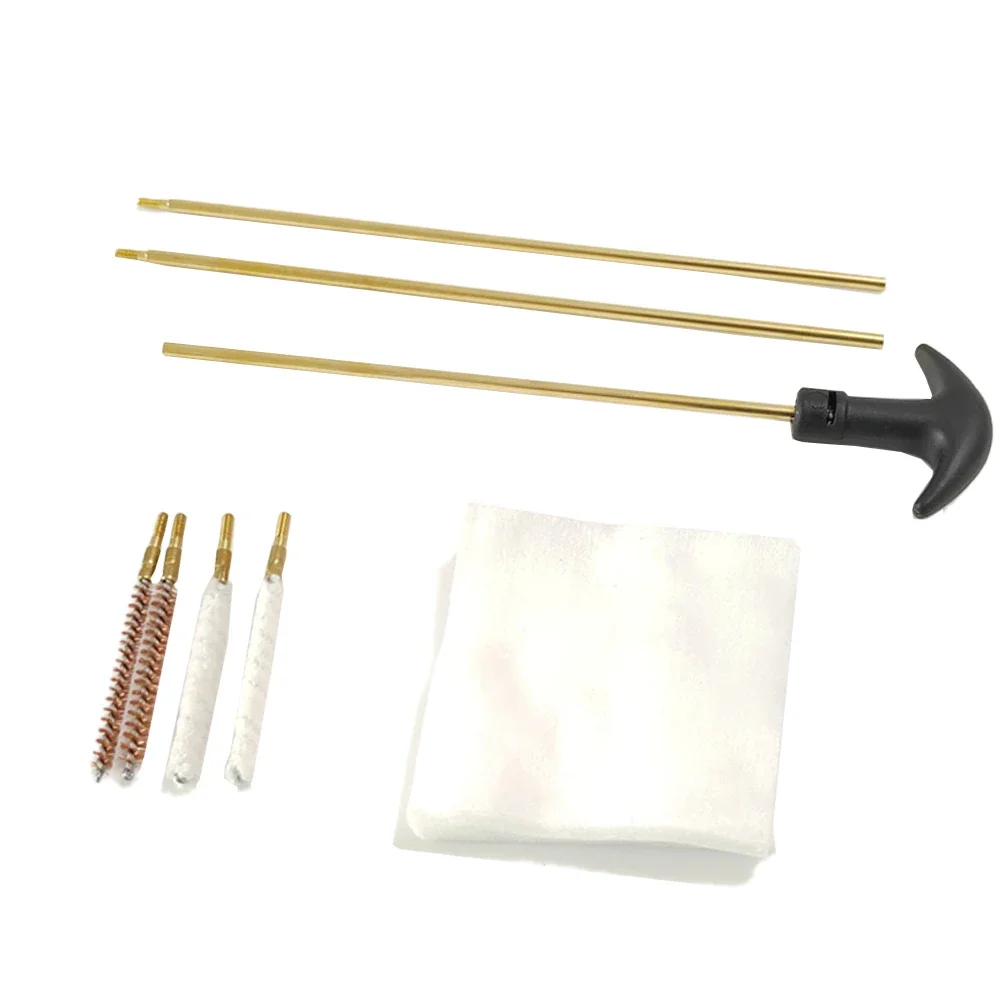 Tactical Barrel Cleaning Kit Tube Cleaner Cotton Brass Bursh 3 Extension Rod Tool Set for Hunting Airsoft 4.5/5.5mm .177 .22 view 3