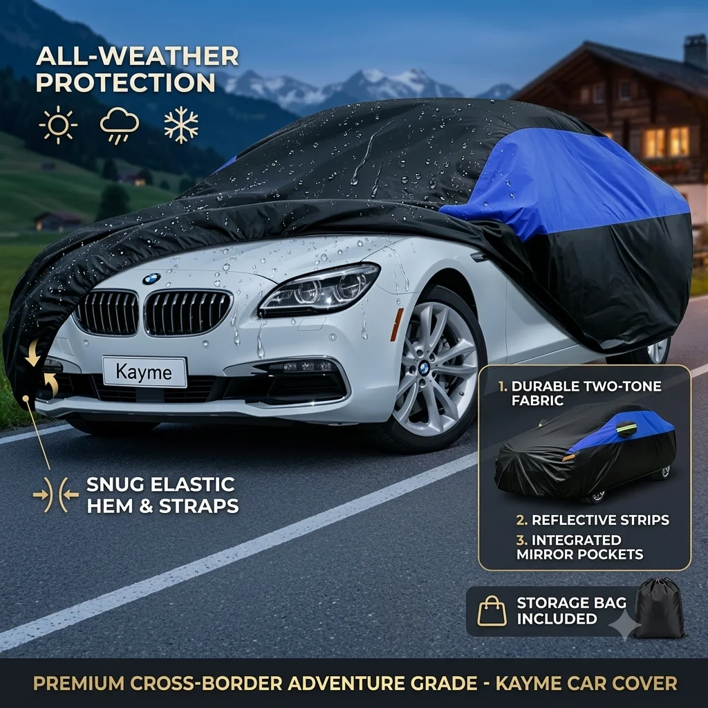 

Vehicle Car Cover High quality Outdoor All Weather Waterproof Cover Dustproof Windproof Anti-UV Anti-Scratch Elastic Hem