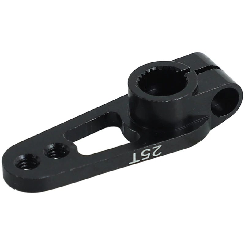 Steering Servo Arm Horn para RC Car, liga de alumínio, preto, Car Crawler Parts, 25T, 31mm, 1Pc