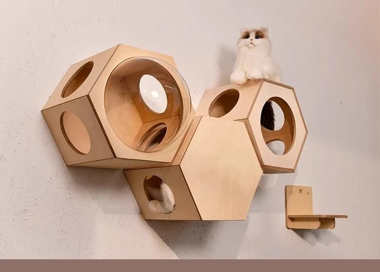 Variety Cat House Hexagonal Cat Climbing Frame Wall Wall Cat Jumping Platform