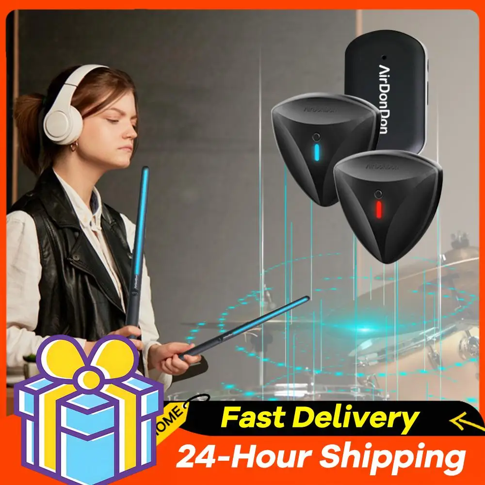 

Датчик ноги для воздушного барабана, Bluetooth-адаптер для воздушного барабана, электронная барабанная установка, портативная набор воздушных барабанов для детей и взрослых, музыкальные аксессуары