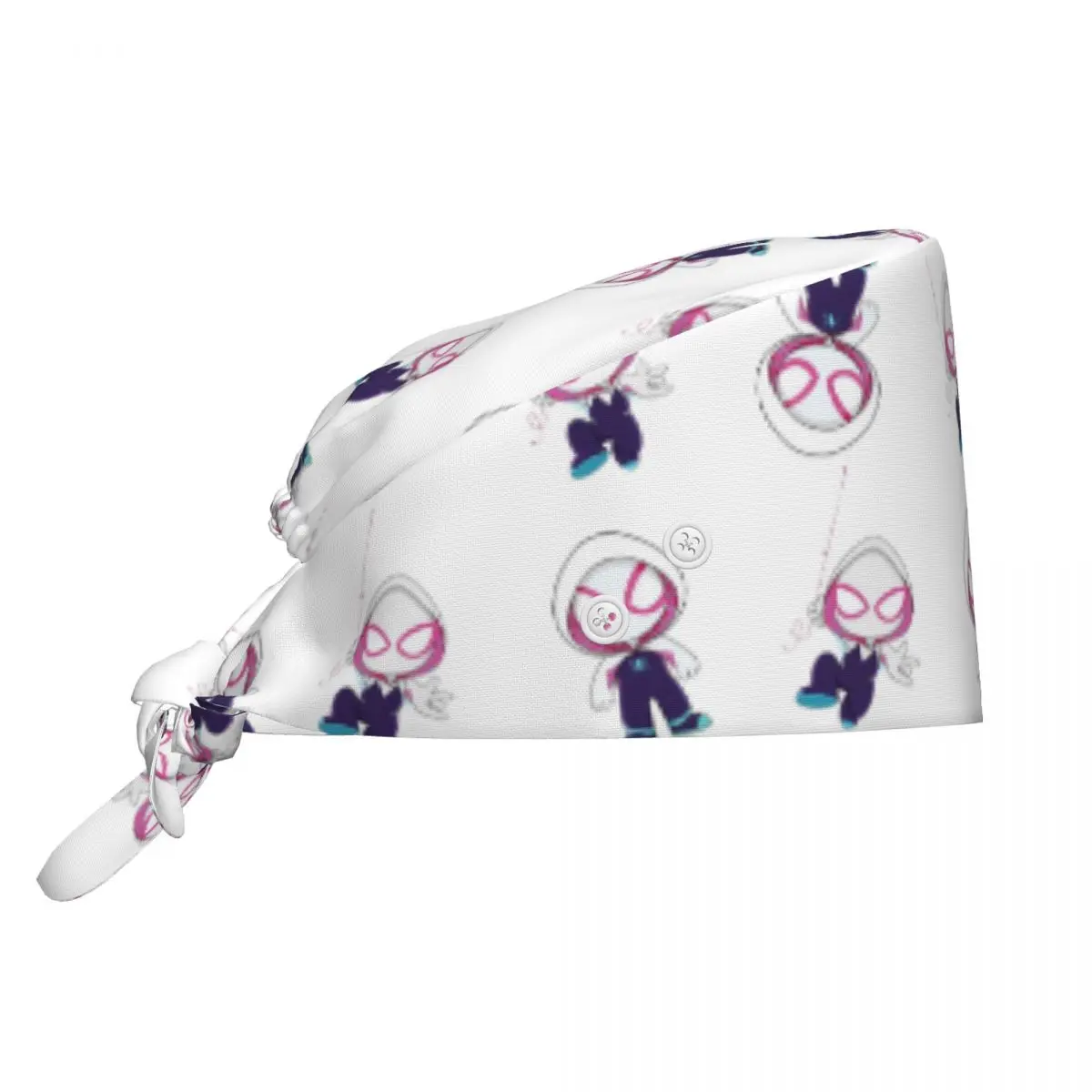 Ghost Spider Scrub Hat Doctor Working Surgical Cap Men Women Adjustable Nursing Caps for Dentist
