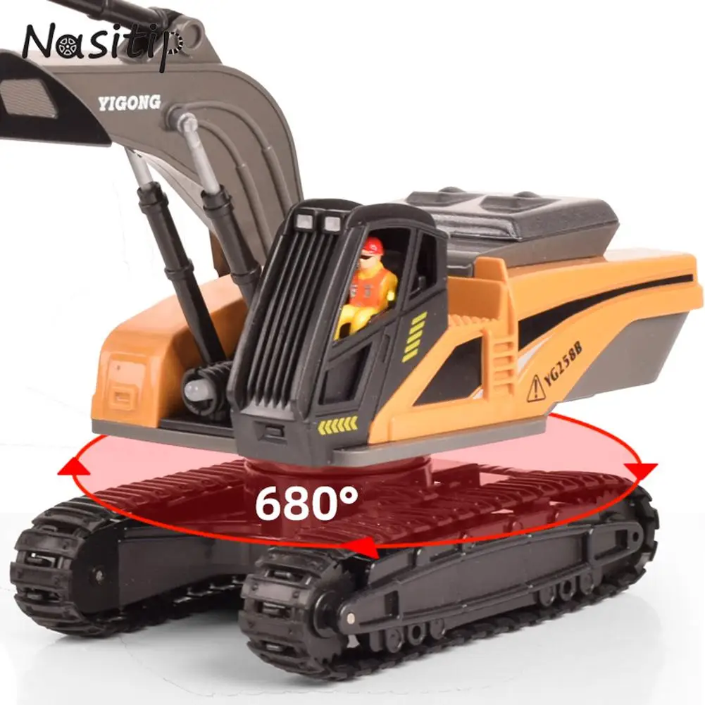 NASITIP Remote Control Engineering Vehicle Model Dump Truck Excavator Bulldozer Crane Rc Car For Boys Birthday Gifts