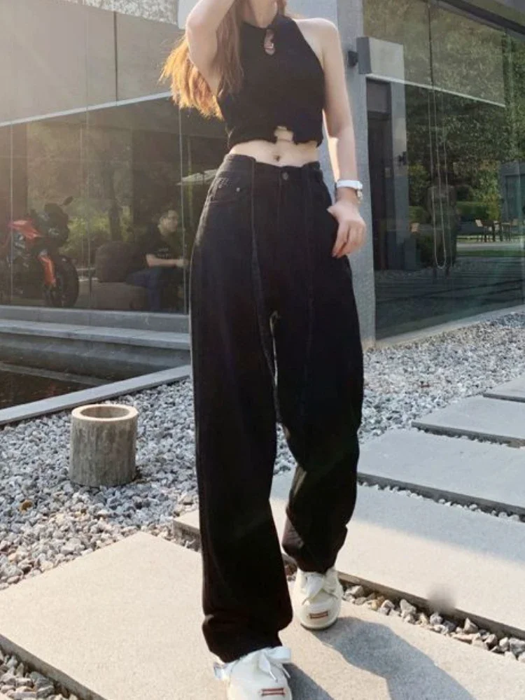 Jeans Women Classic Leisure All-match Students Lace-up Streetwear Fashion Design Spring Casual Simple Ullzang Ins Chic Holiday