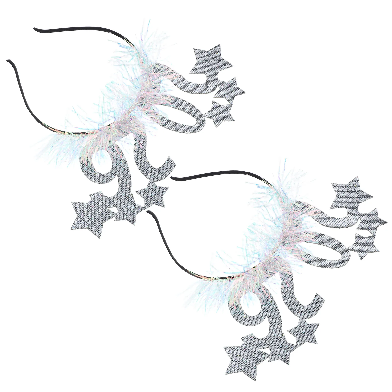 

2Pcs 2026 Star Headband Happy New Year Hairband Holiday Party Headwear New Years Eve Accessories for Adults Kids