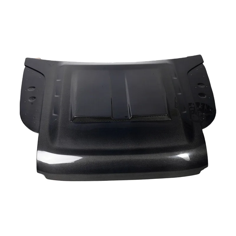 

Modification Car Parts Defender 90 110 130 Khan Style 3K Twill Carbon Fiber Engine Hood for Land Rover Front Bonnet