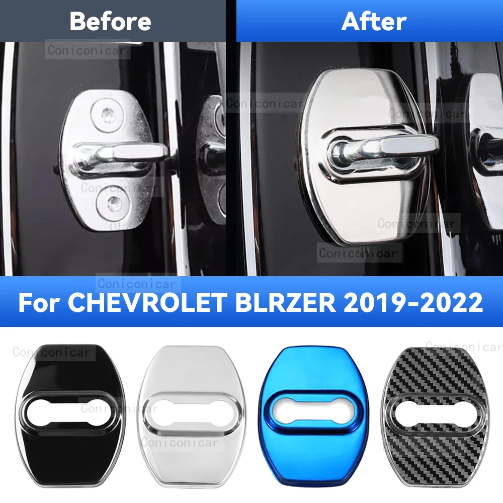 

Car Door Lock Protector Cover Stainless Steel For Chevrolet BLRZER 2019-2022 Protect Buckle Anti-rust Decoration Accessories