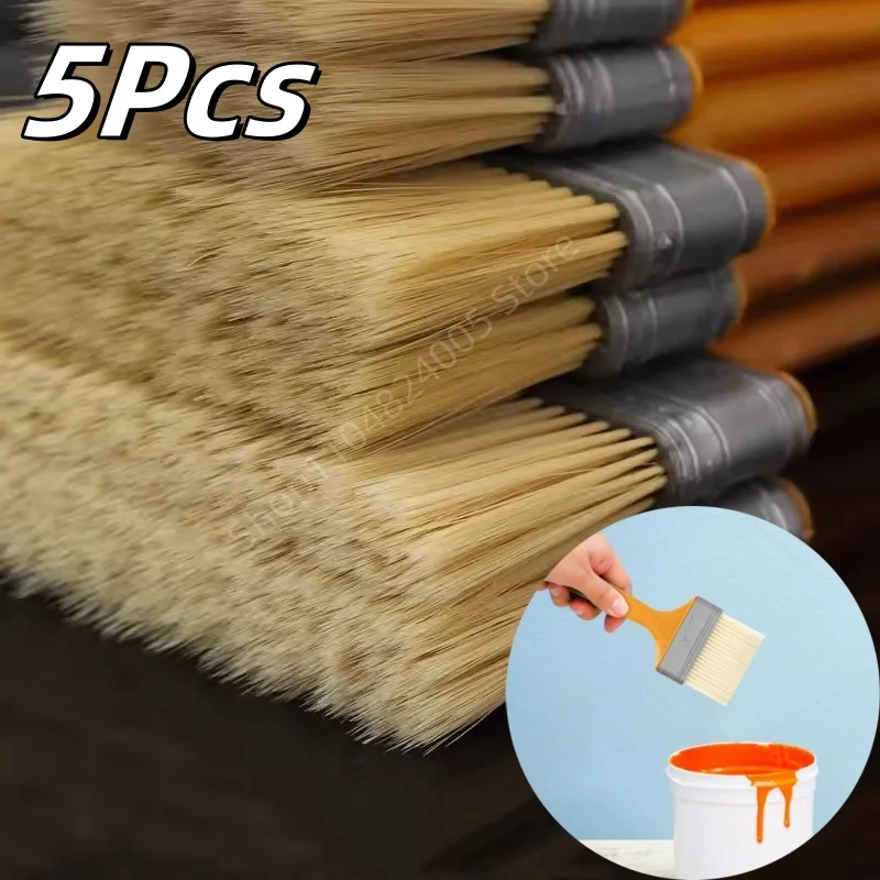 Pincel de pintura de plástico práctico, juego de herramientas de pintura multifunción para pared y muebles, pinceles de pintura de 1-5 pulgadas, 5 uds.
