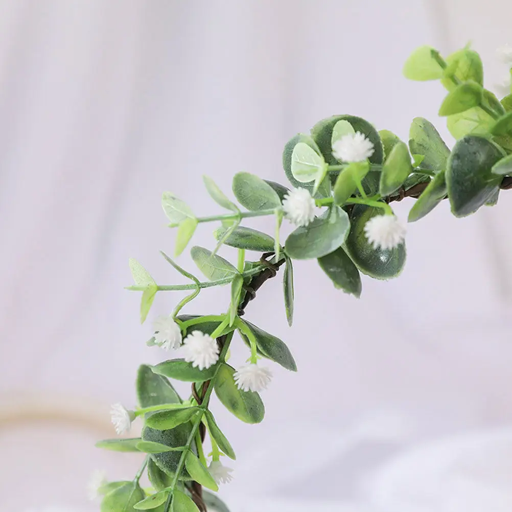 

Bohemia Flower Headband White Green Lifelike Wedding Travel Party Photo Props Garland Floral Hair Accessories for Women Romantic