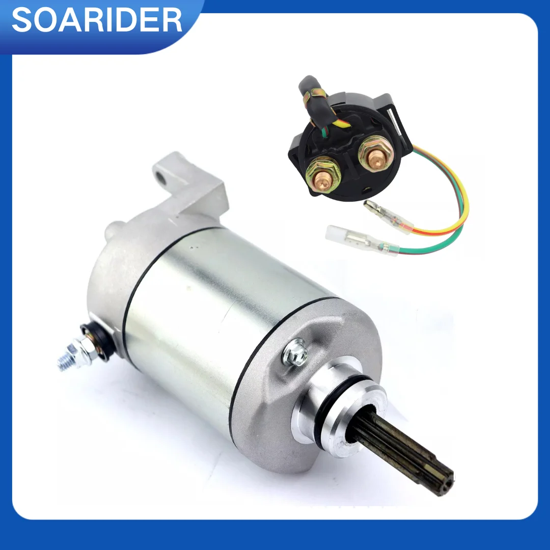 Starter Motor & Relay For Honda ATV Fourtrax 400EX TRX400EX Sportrax 400EX TRX400 1999-2004 31200-HN1-000