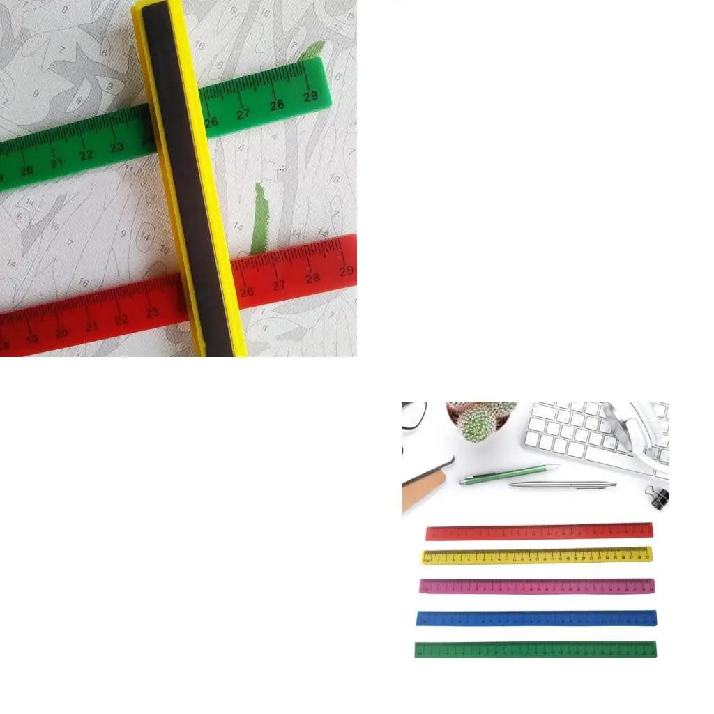 Classroom Home Office Use Measuring Tool 29cm Straight Whiteboard Ruler