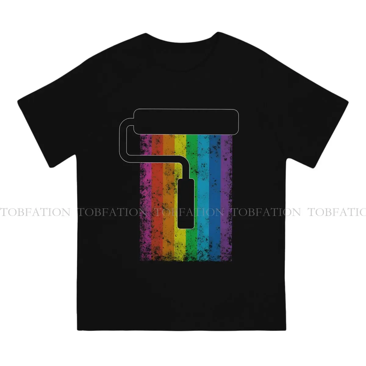 Rainbow Color Unique TShirt Painter and Decorator Leisure T Shirt Newest T-shirt For Adult